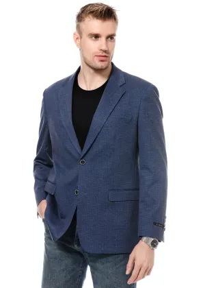 1 Like No Other Tonal Gingham Navy Check Blazer