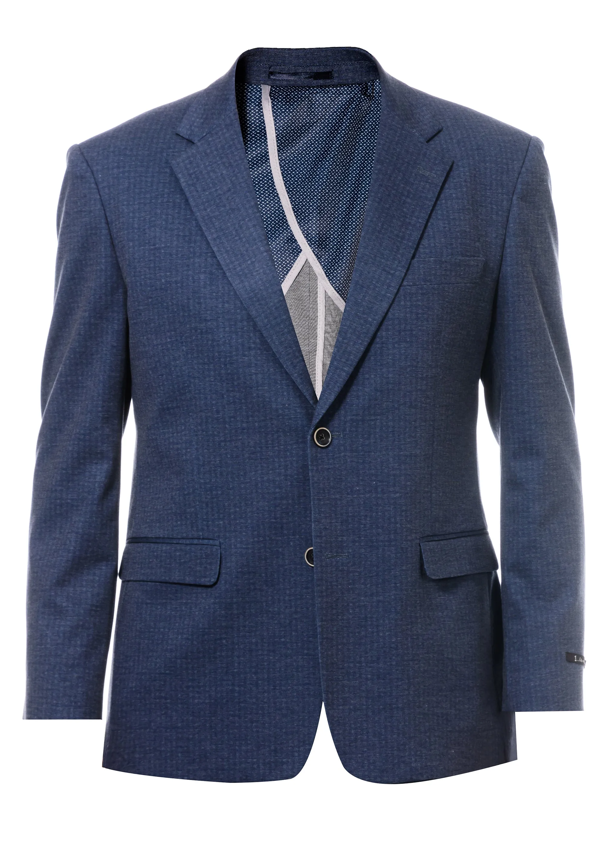 1 Like No Other Tonal Gingham Navy Check Blazer