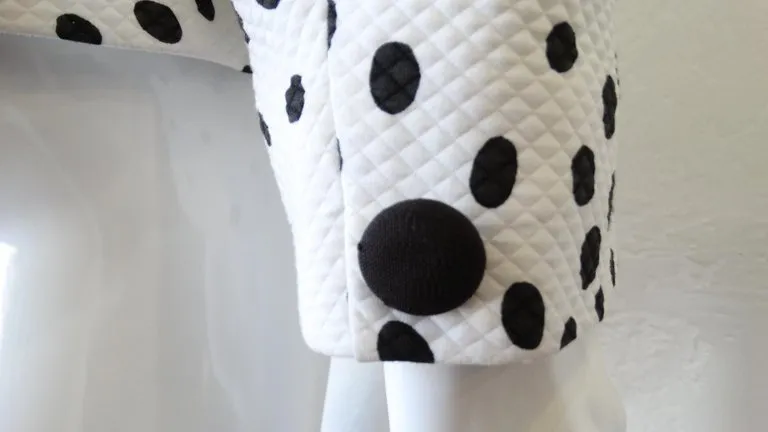 1980s Christian Dior Quilted Polka Dot Blazer