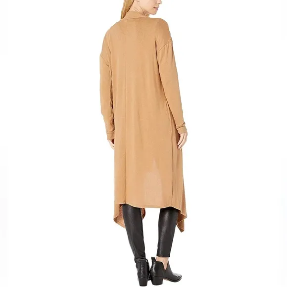 1.STATE Long Sleeve Drape Front Maxi Cardigan