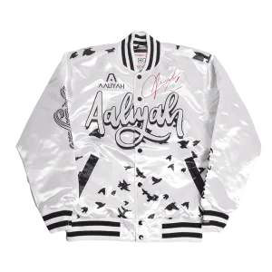 AALIYAH SATIN JACKET WHITE