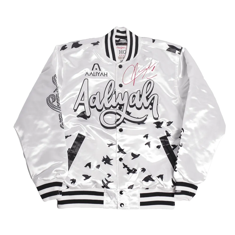 AALIYAH SATIN JACKET WHITE