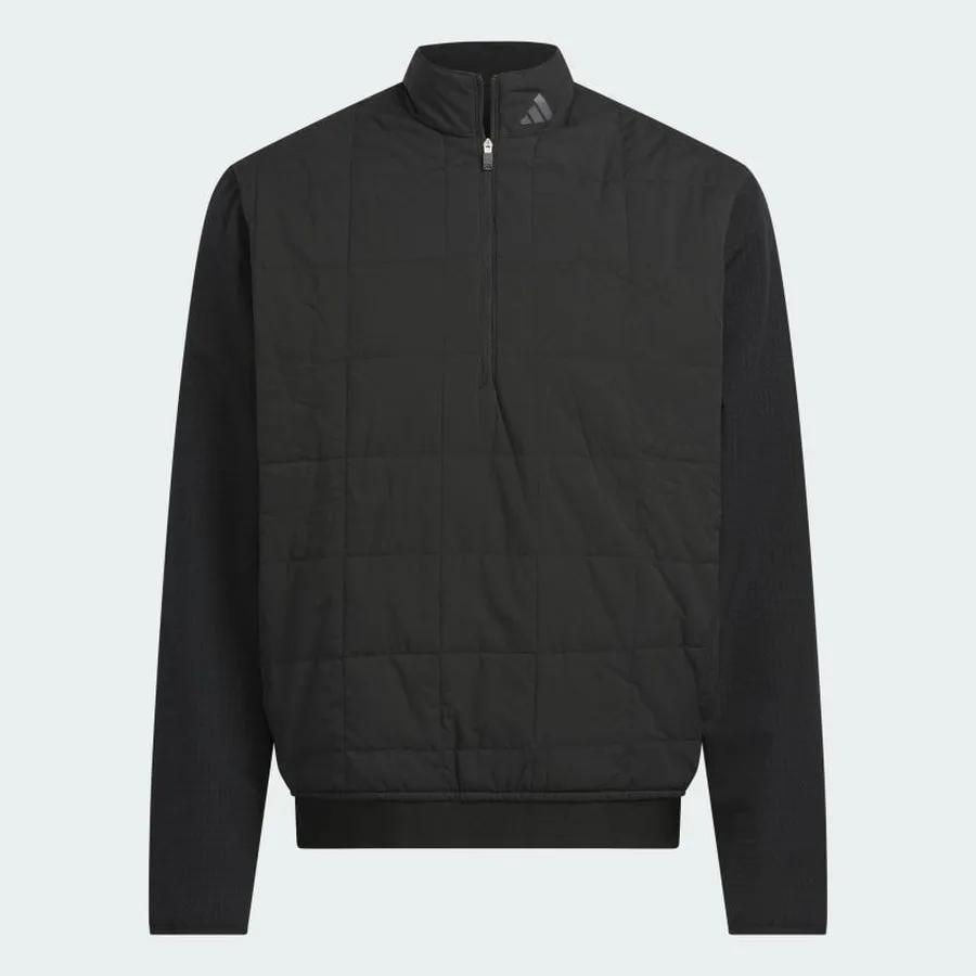 Adidas Ultimate365 Quilted DWR Half Zip Pullover - Black