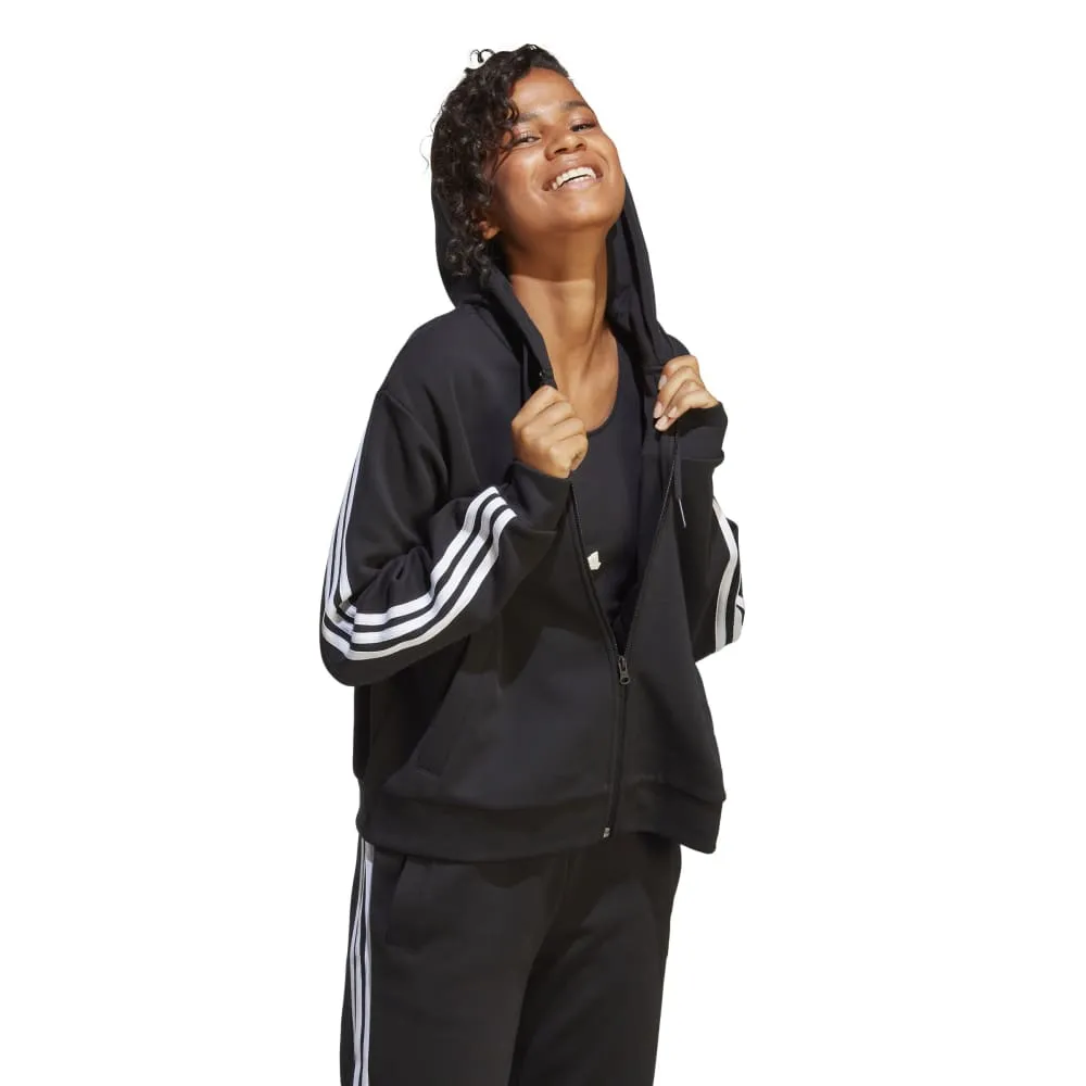 Adidas Womens Future Icons 3-Stripe Full Zip Sweatshirt