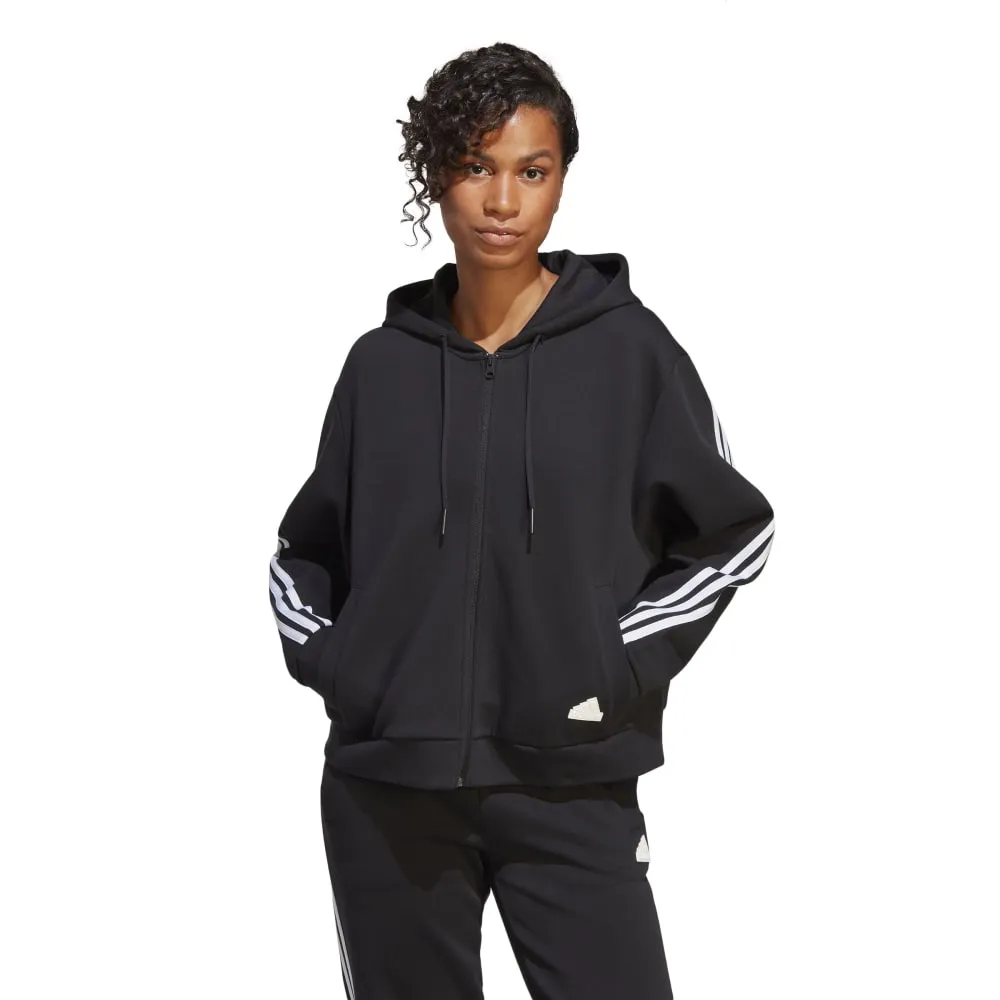 Adidas Womens Future Icons 3-Stripe Full Zip Sweatshirt