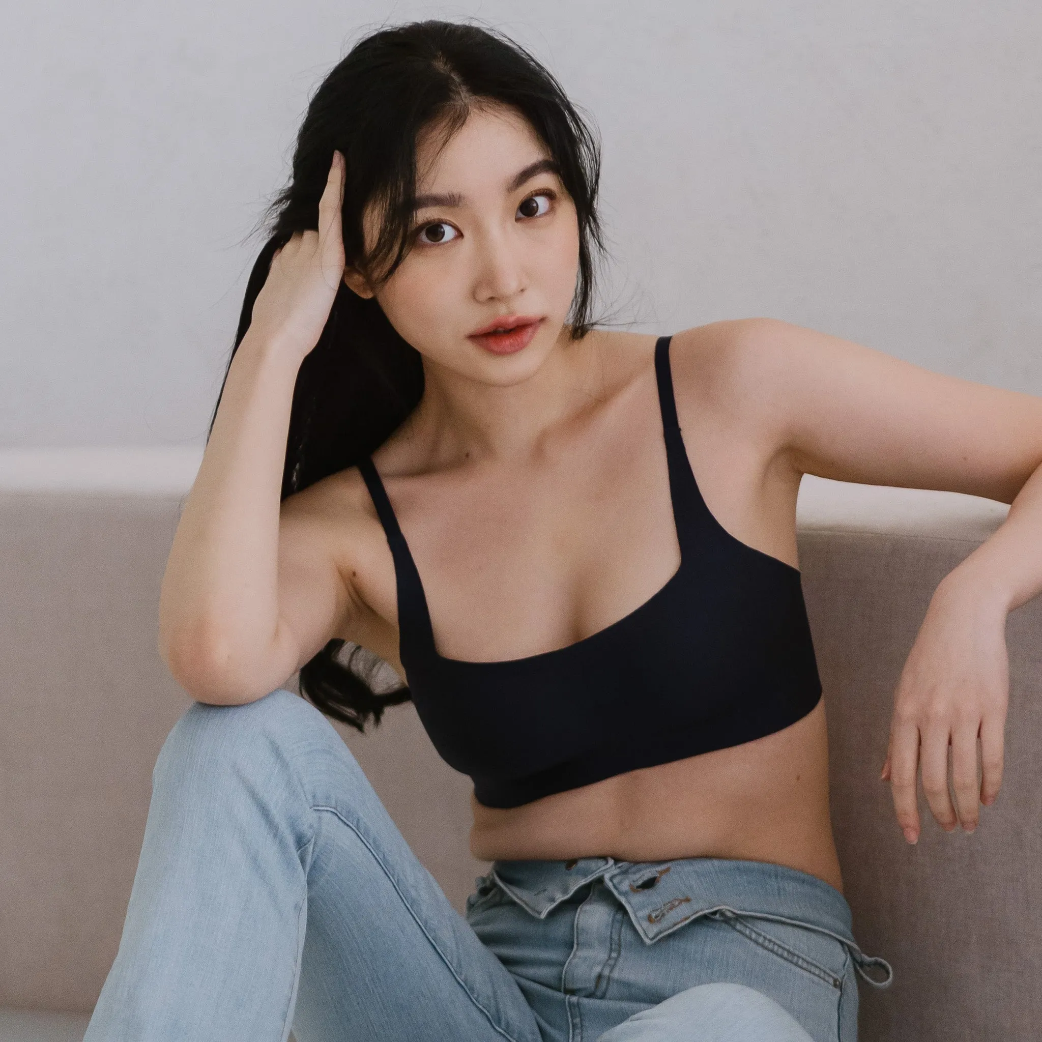Air-ee Seamless Bra in Midnight Blue - Square Neck (Signature Edition)