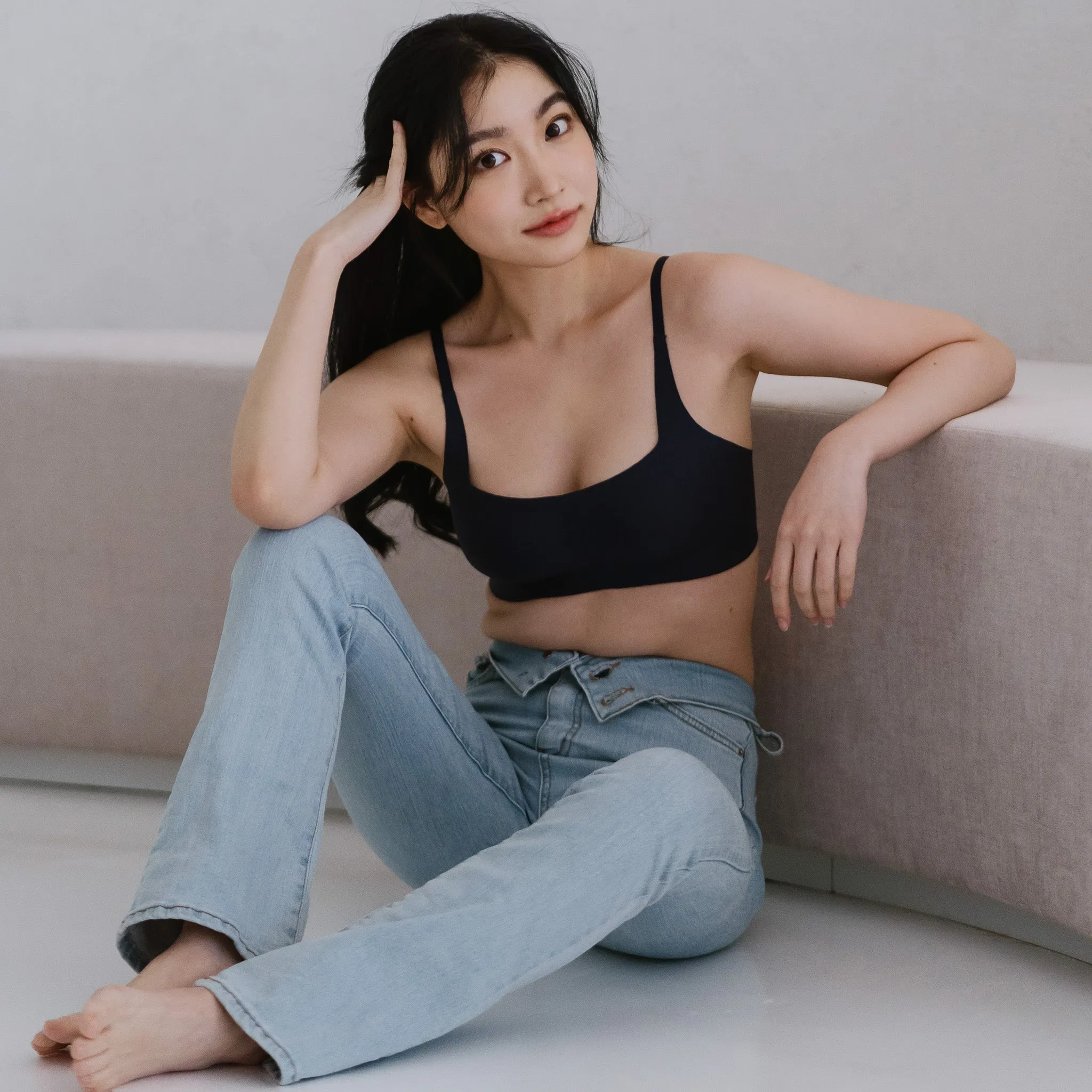 Air-ee Seamless Bra in Midnight Blue - Square Neck (Signature Edition)