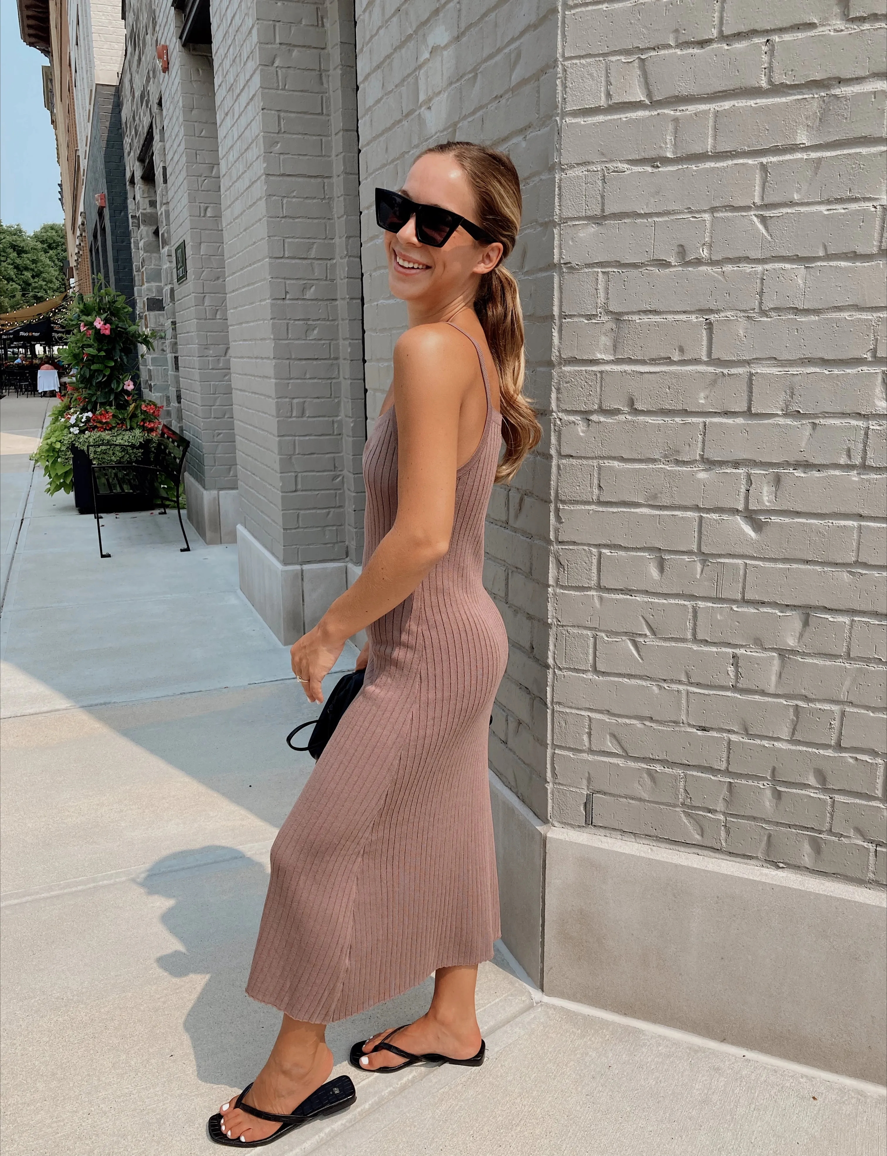 Alma Ribbed Knit Dress