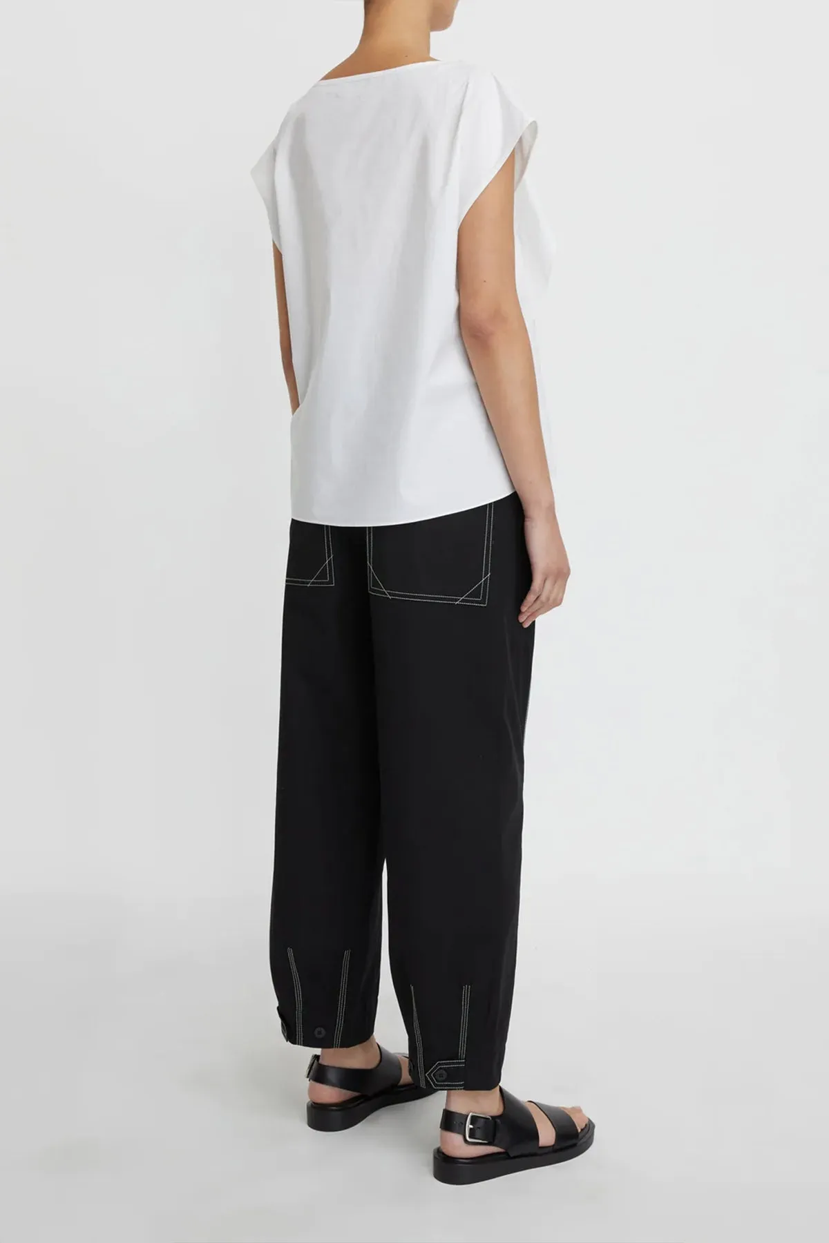 Andy Tie Neck Top in Natural