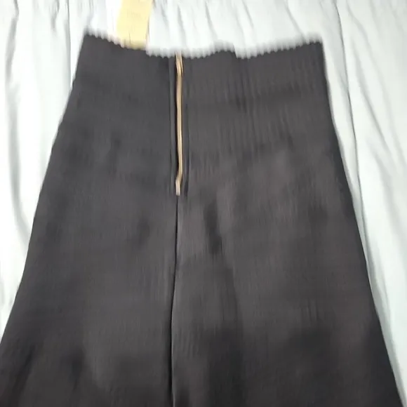 Anthropologie Girls From Savoy Black Textured Bandage Midi Skirt Flare Small NWT