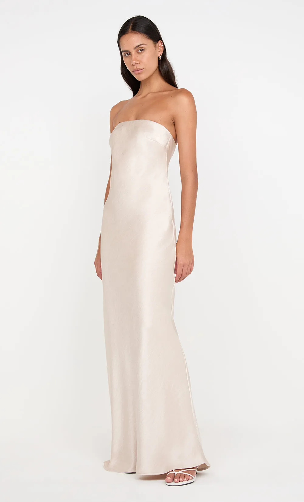 AUSTEN STRAPLESS MAXI DRESS - SAND