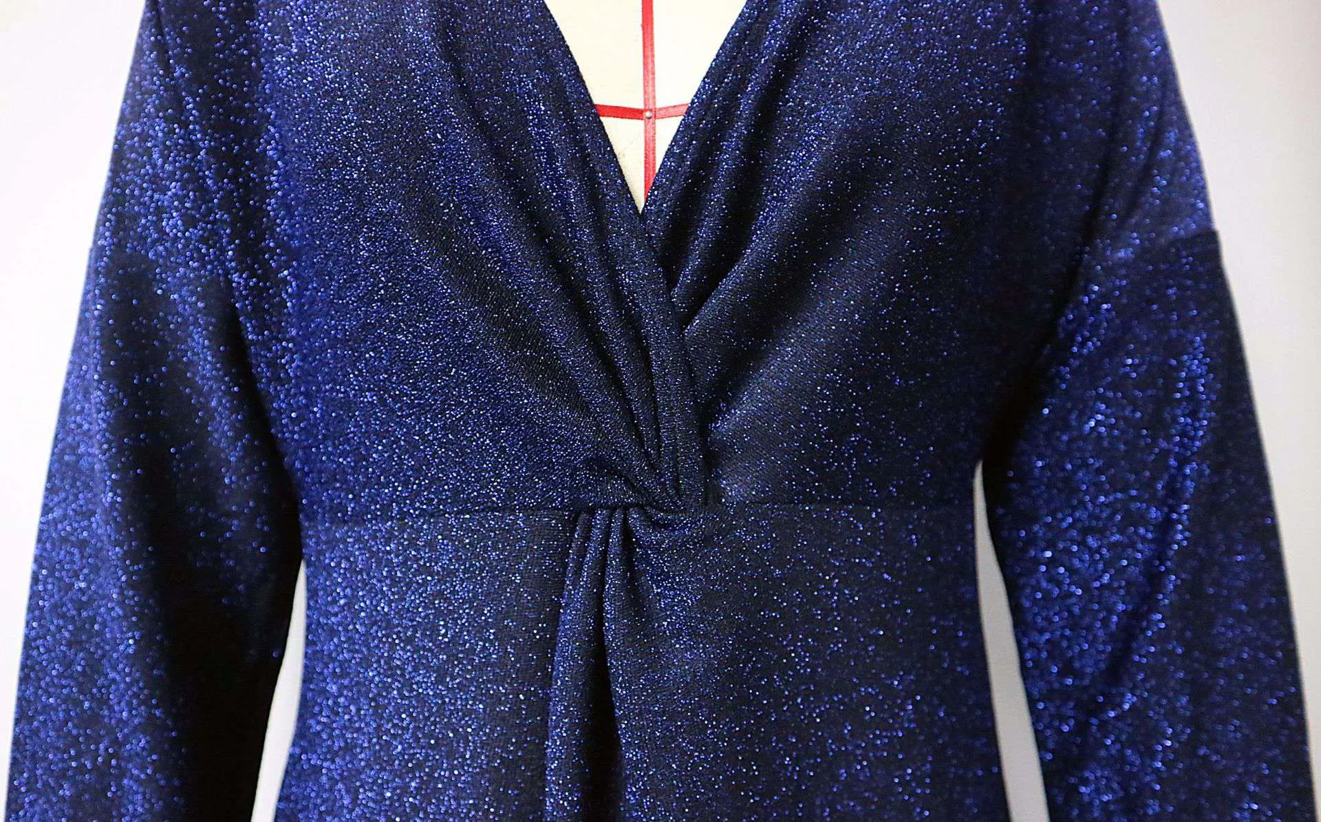 Autumn and Winter Plus Size Fat Mm Large Size Women's V-neck Dress