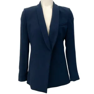 BA&SH Navy Blue Crepe Blazer