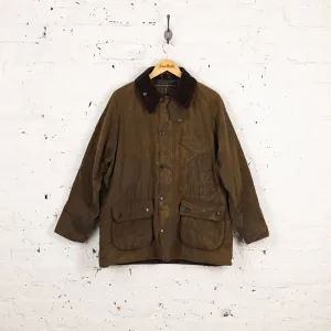 Barbour Classic Bedale Lined Wax Jacket Coat - Green - L