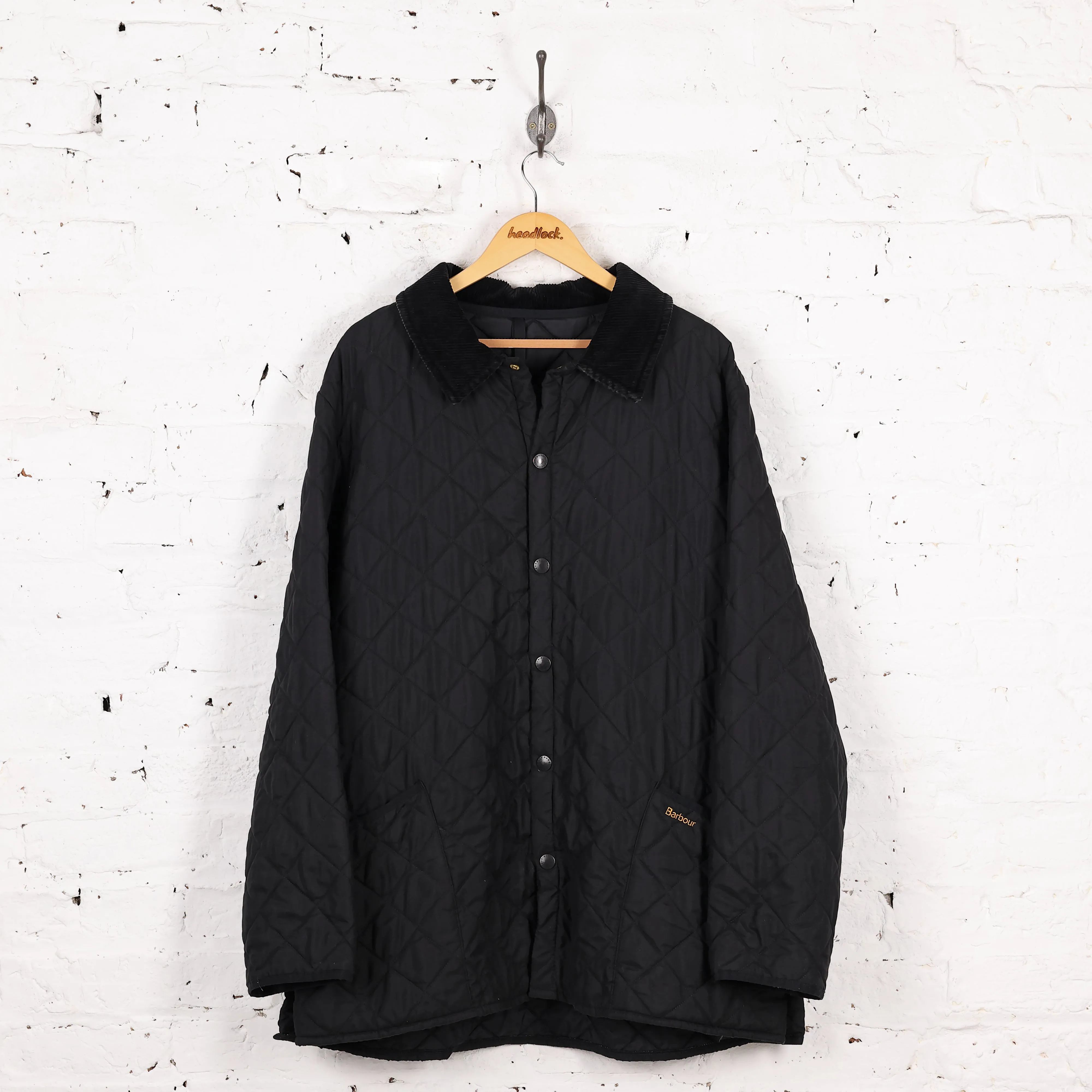 Barbour Quilted Eskdale Jacket - Black - XXL