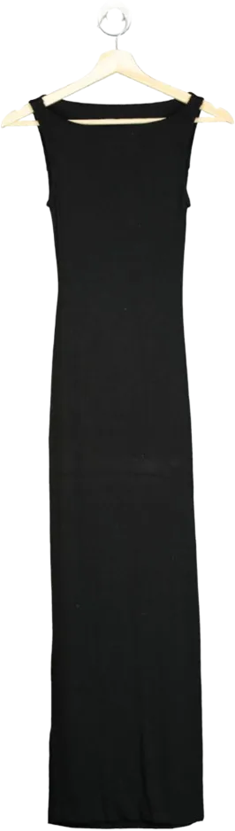 Bayse Black Cut-out Front Midi Dress UK XS