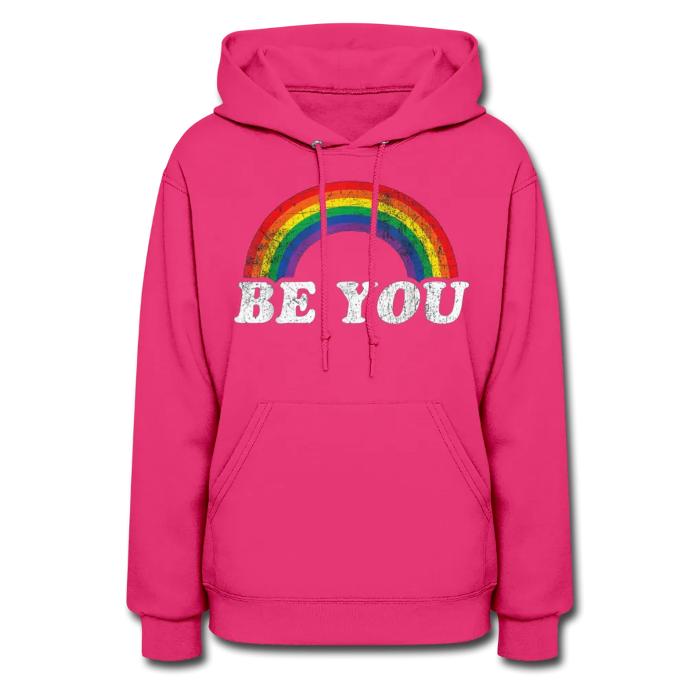 Be You LGBTQ Pride Rainbow Women’s Premium Pullover Adult Hoodie