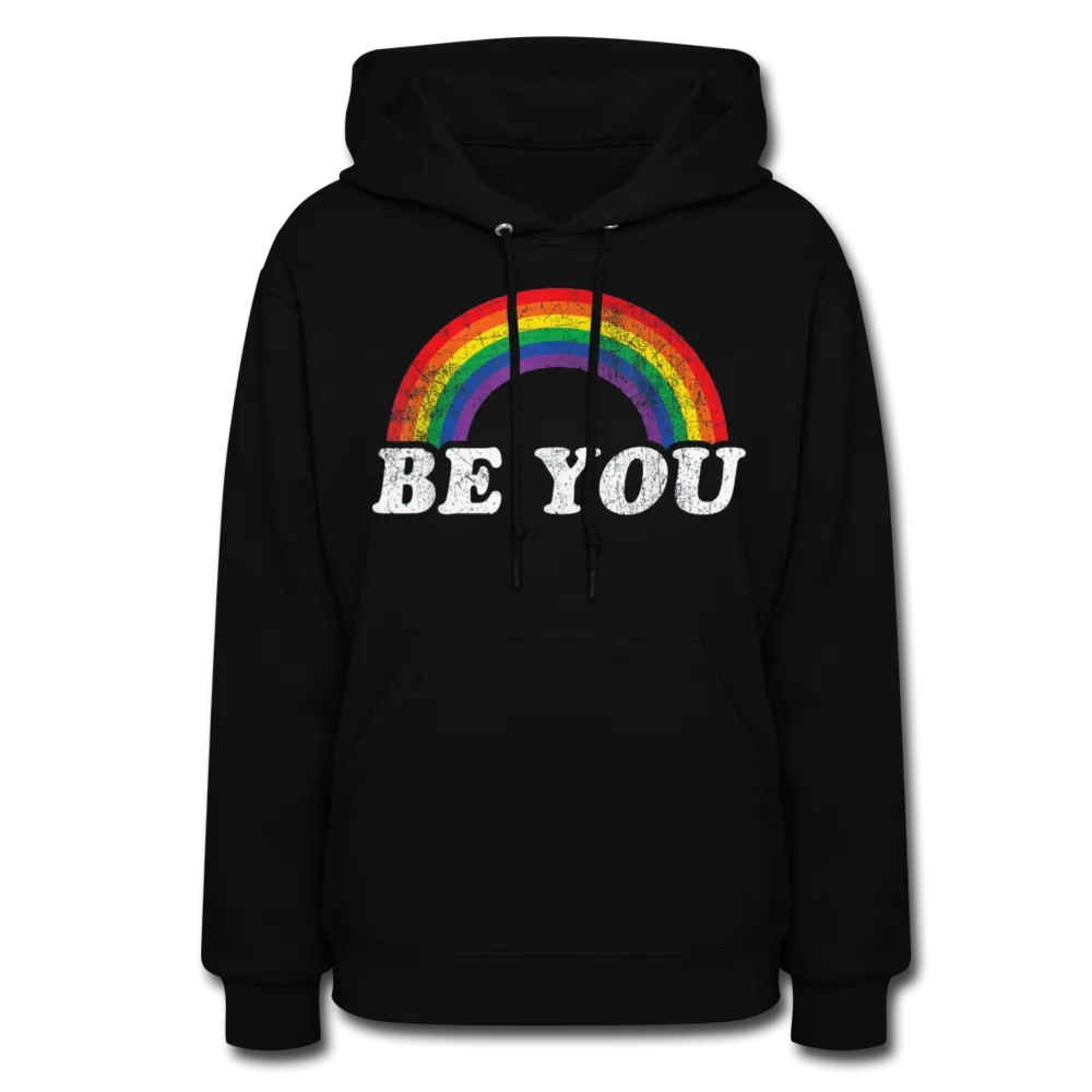 Be You LGBTQ Pride Rainbow Women’s Premium Pullover Adult Hoodie