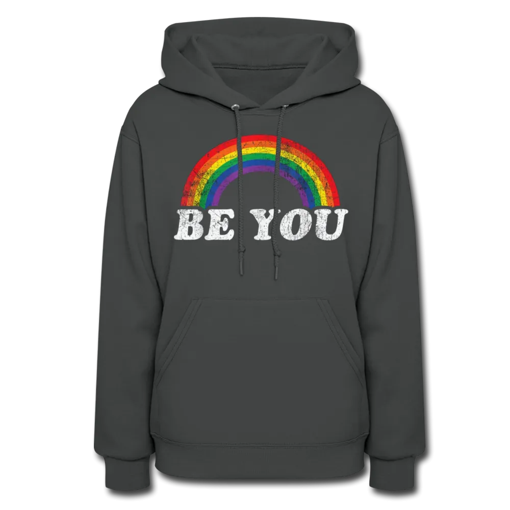 Be You LGBTQ Pride Rainbow Women’s Premium Pullover Adult Hoodie
