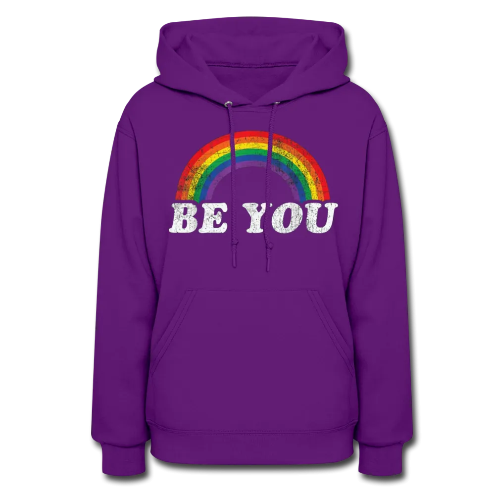 Be You LGBTQ Pride Rainbow Women’s Premium Pullover Adult Hoodie