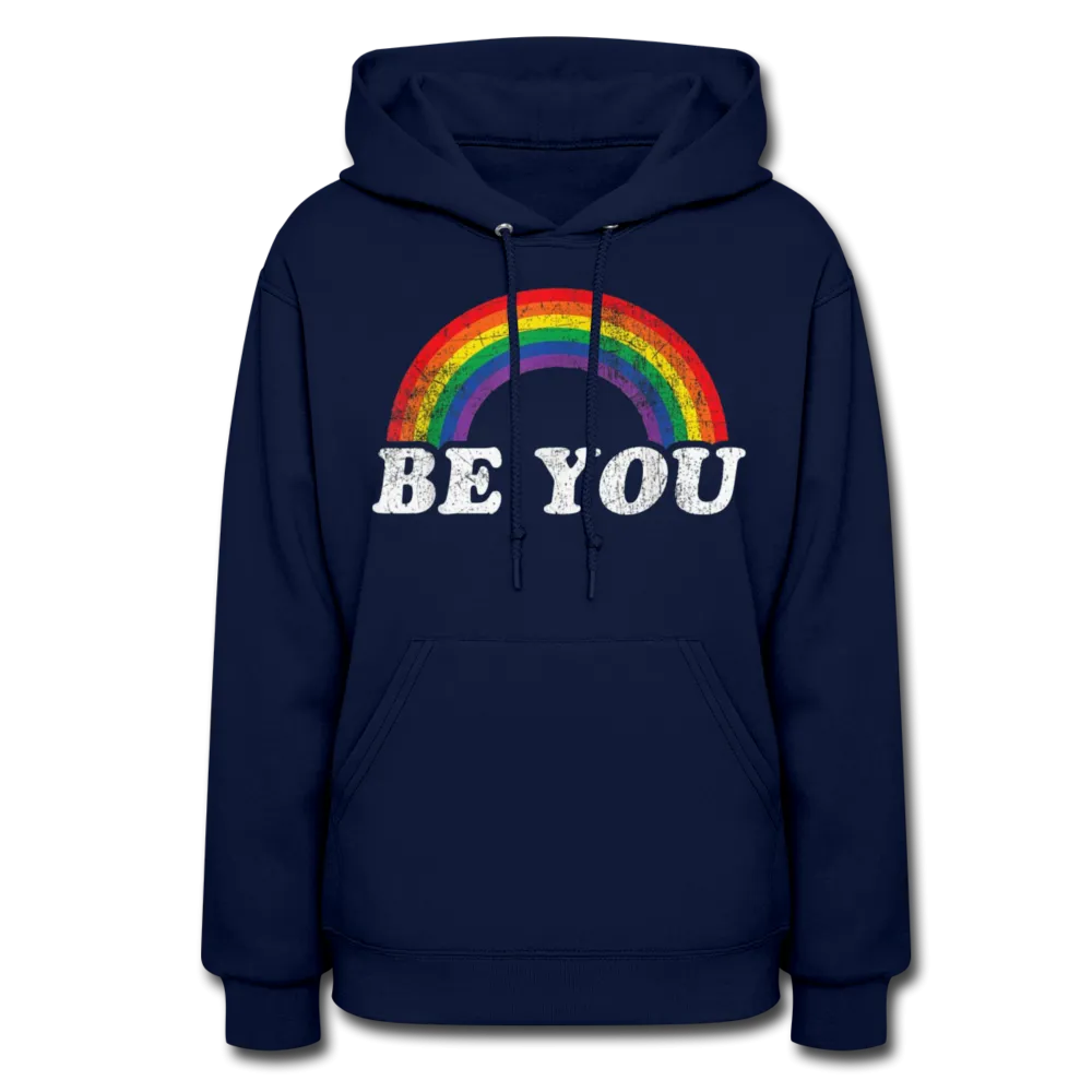 Be You LGBTQ Pride Rainbow Women’s Premium Pullover Adult Hoodie
