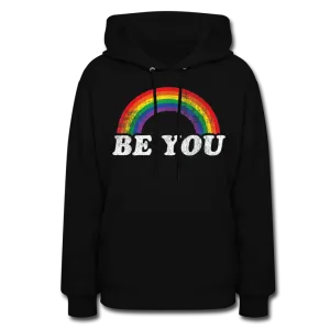 Be You LGBTQ Pride Rainbow Women’s Premium Pullover Adult Hoodie