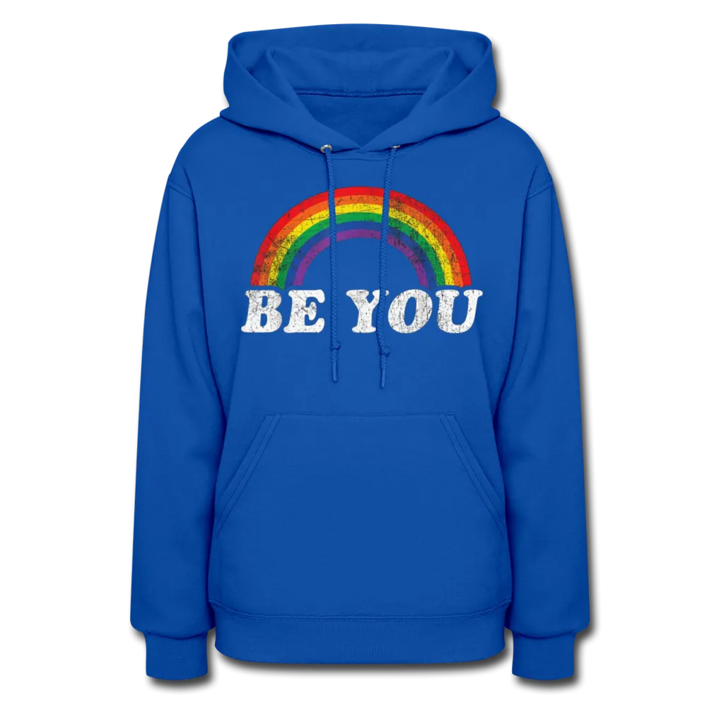 Be You LGBTQ Pride Rainbow Women’s Premium Pullover Adult Hoodie