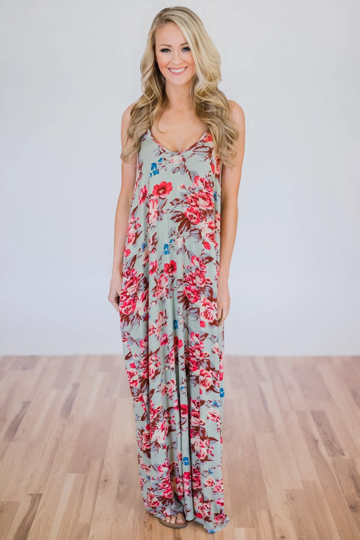 Beach Breeze Maxi Dress- Sage