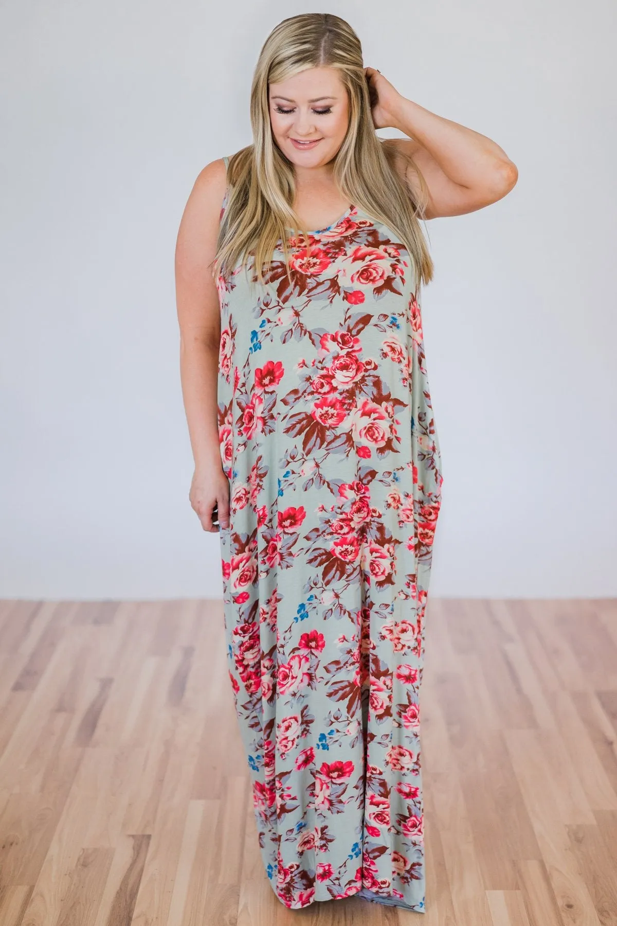 Beach Breeze Maxi Dress- Sage