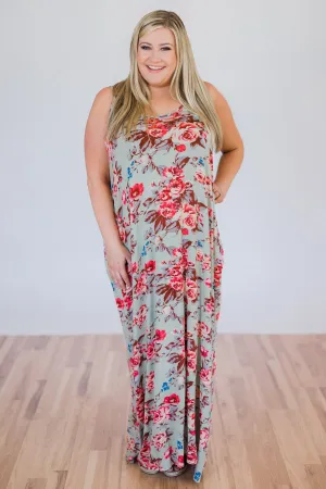 Beach Breeze Maxi Dress- Sage