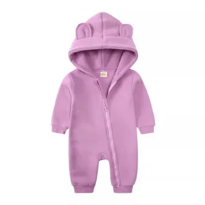 Bear Ear Baby Onesie - Violet