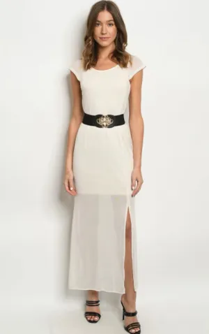 Beige Sheer Maxi