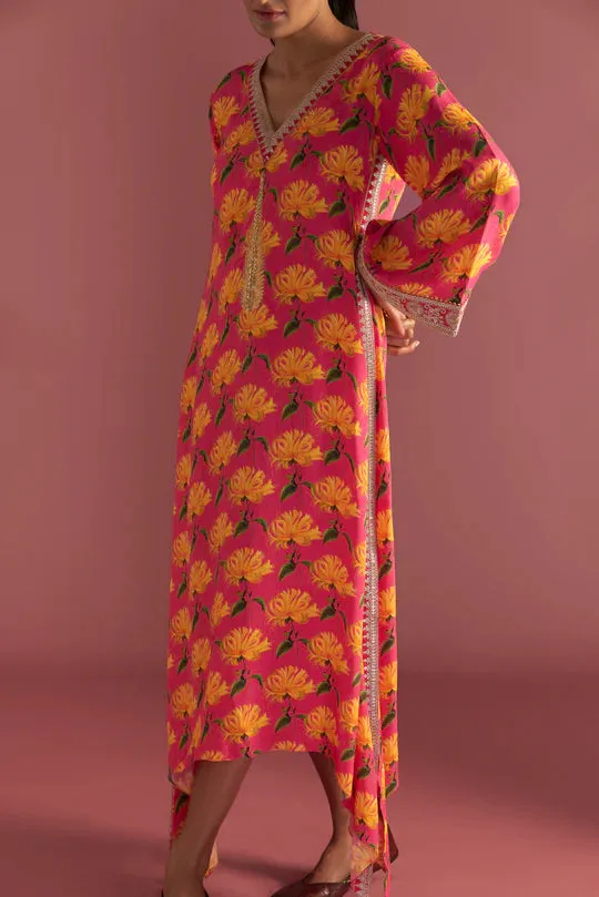 Berry Pink Mist Kaftan