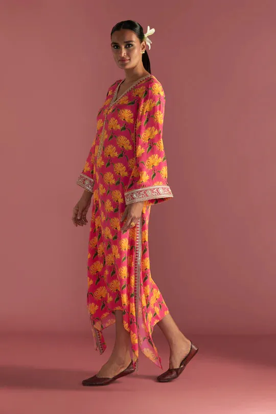 Berry Pink Mist Kaftan