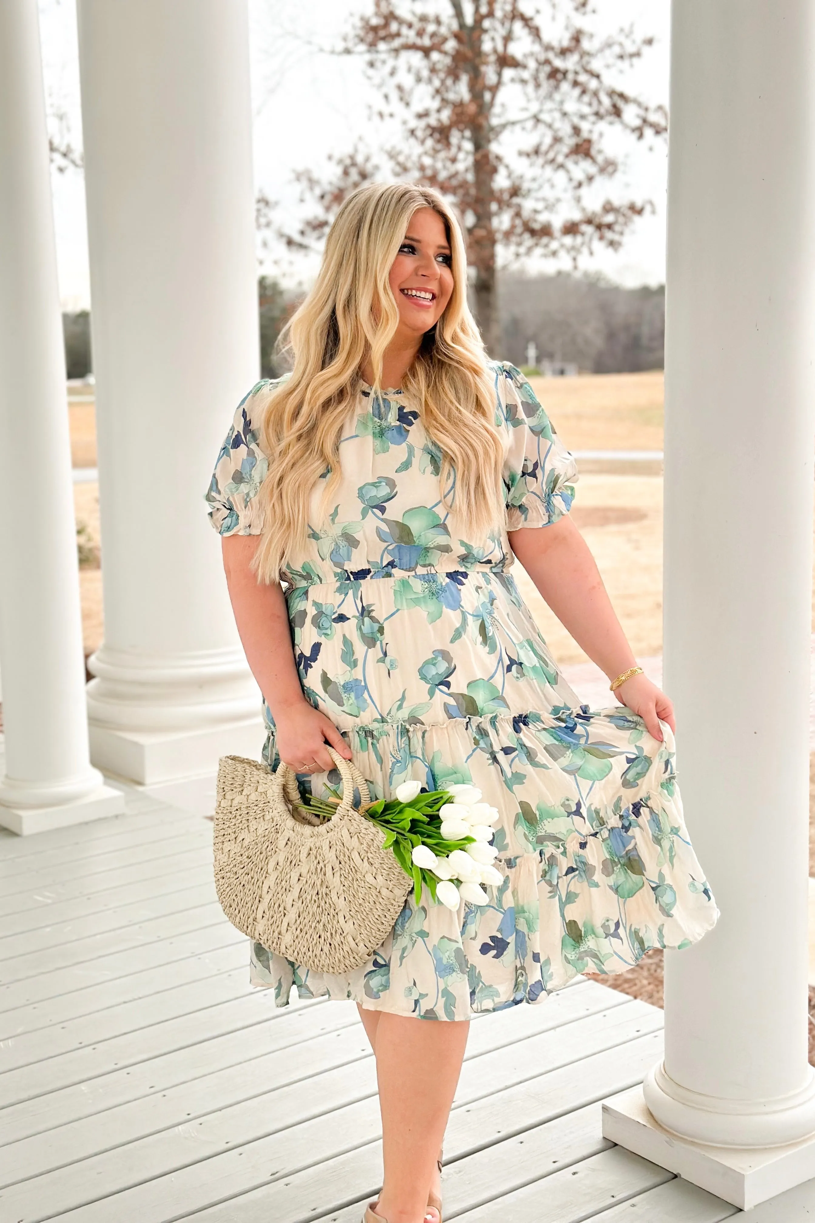 Blue Floral Dress