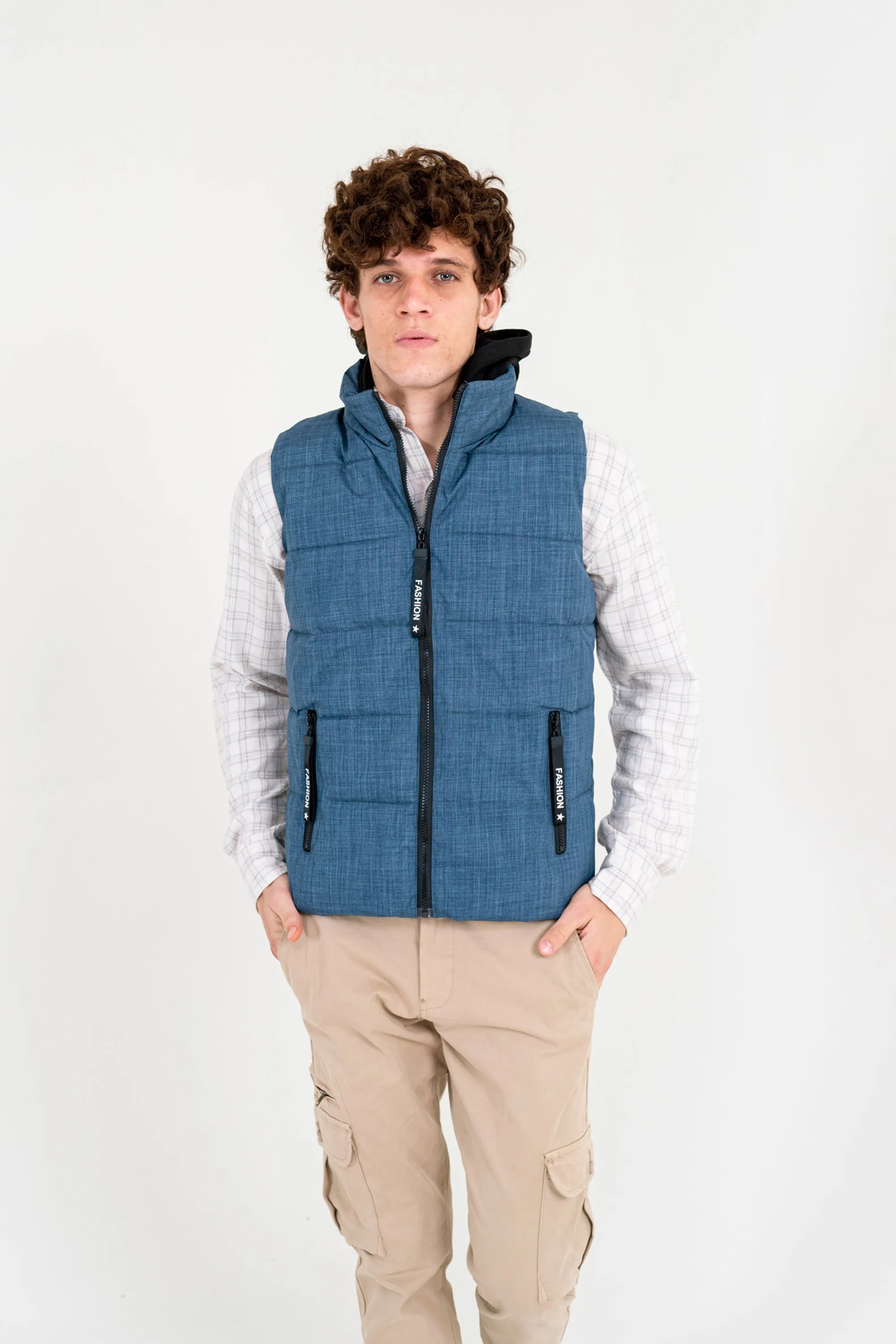 Blue Quilted Gilet
