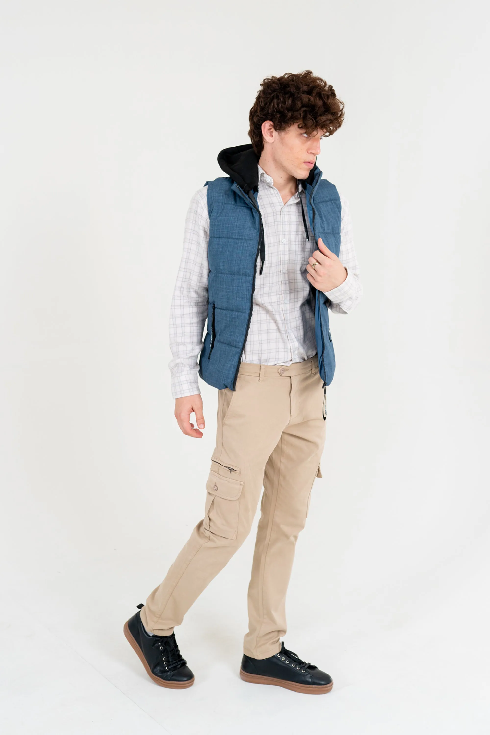 Blue Quilted Gilet