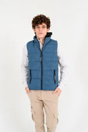 Blue Quilted Gilet