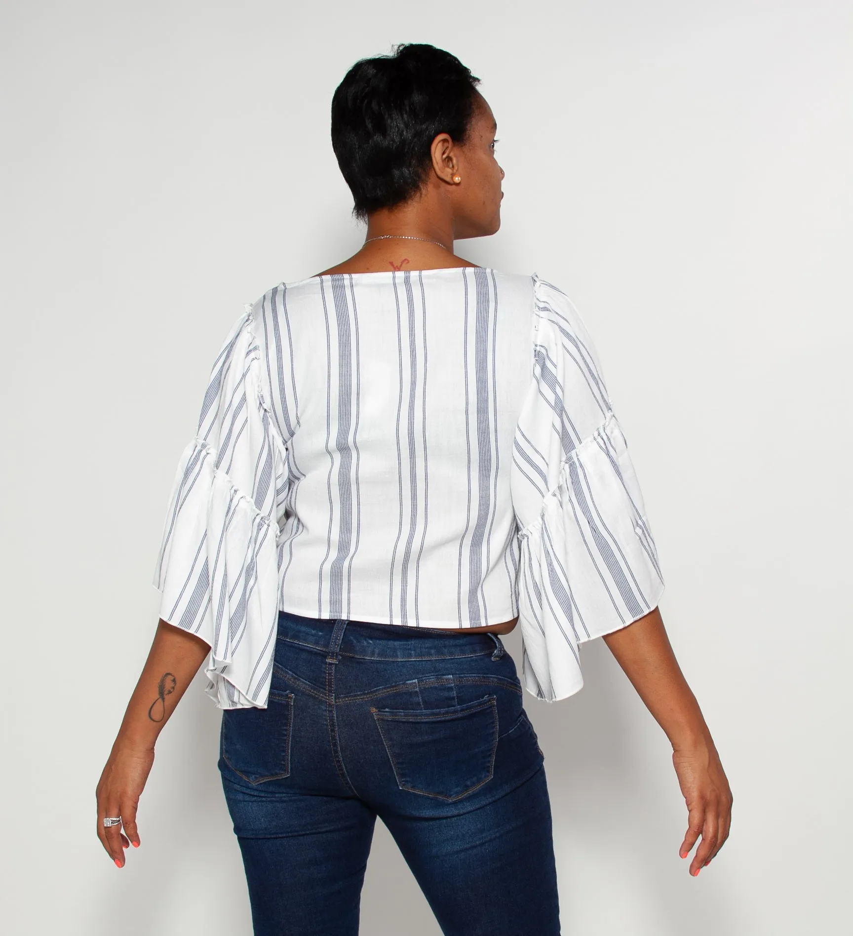 Boatneck Stripe Top
