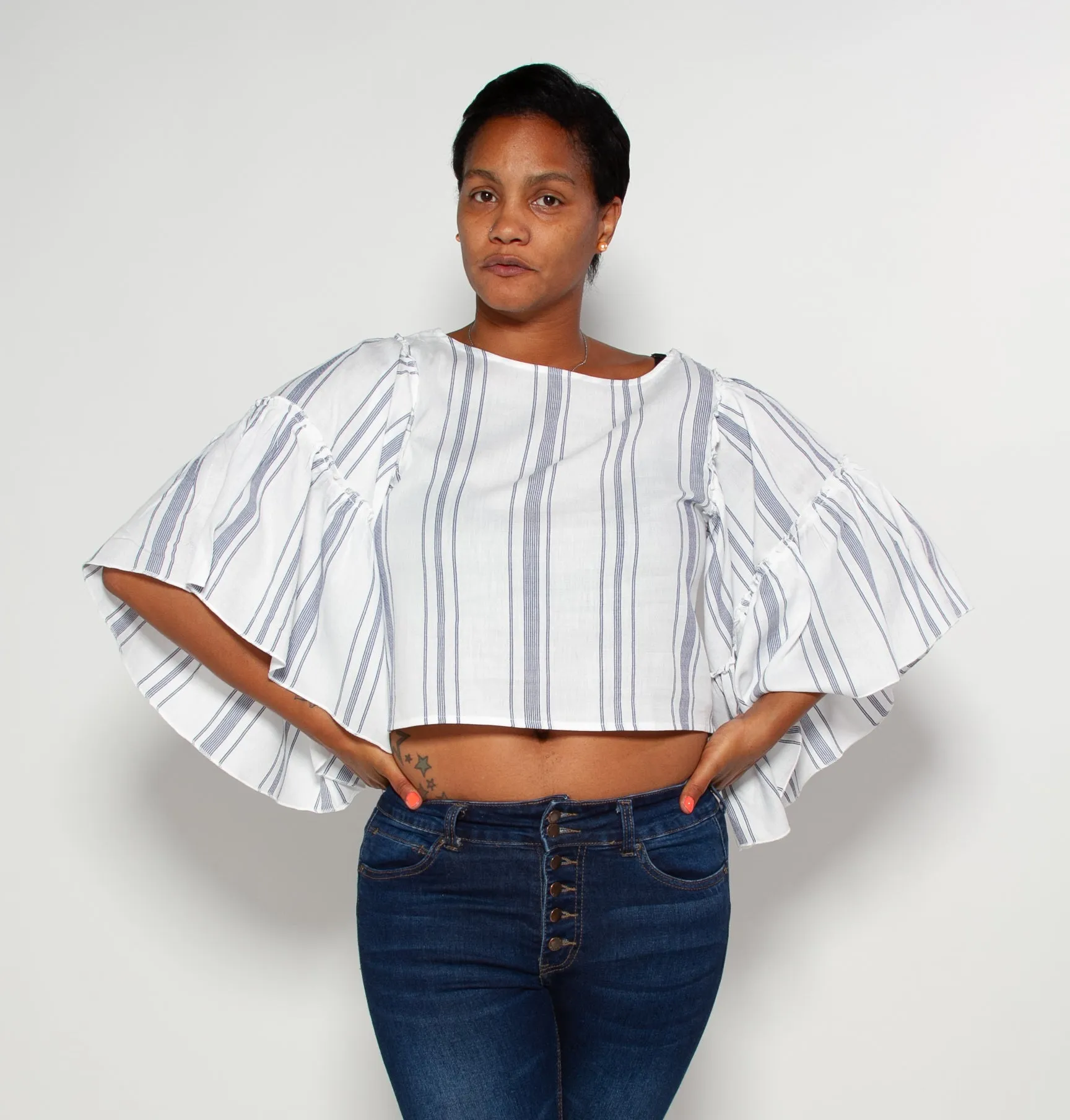 Boatneck Stripe Top