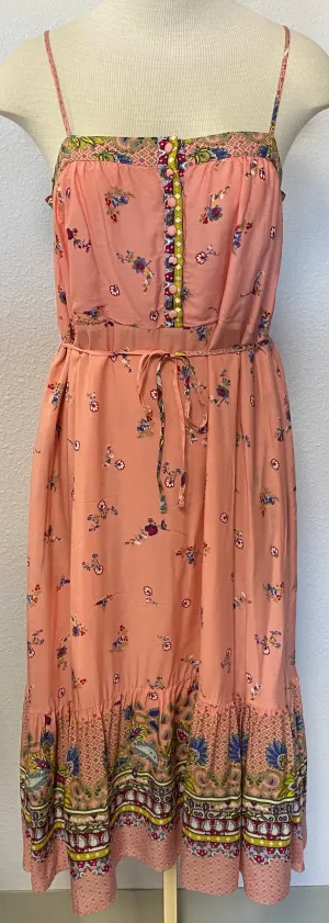 BOHO RUFFLE MIDI CAMI DRESS