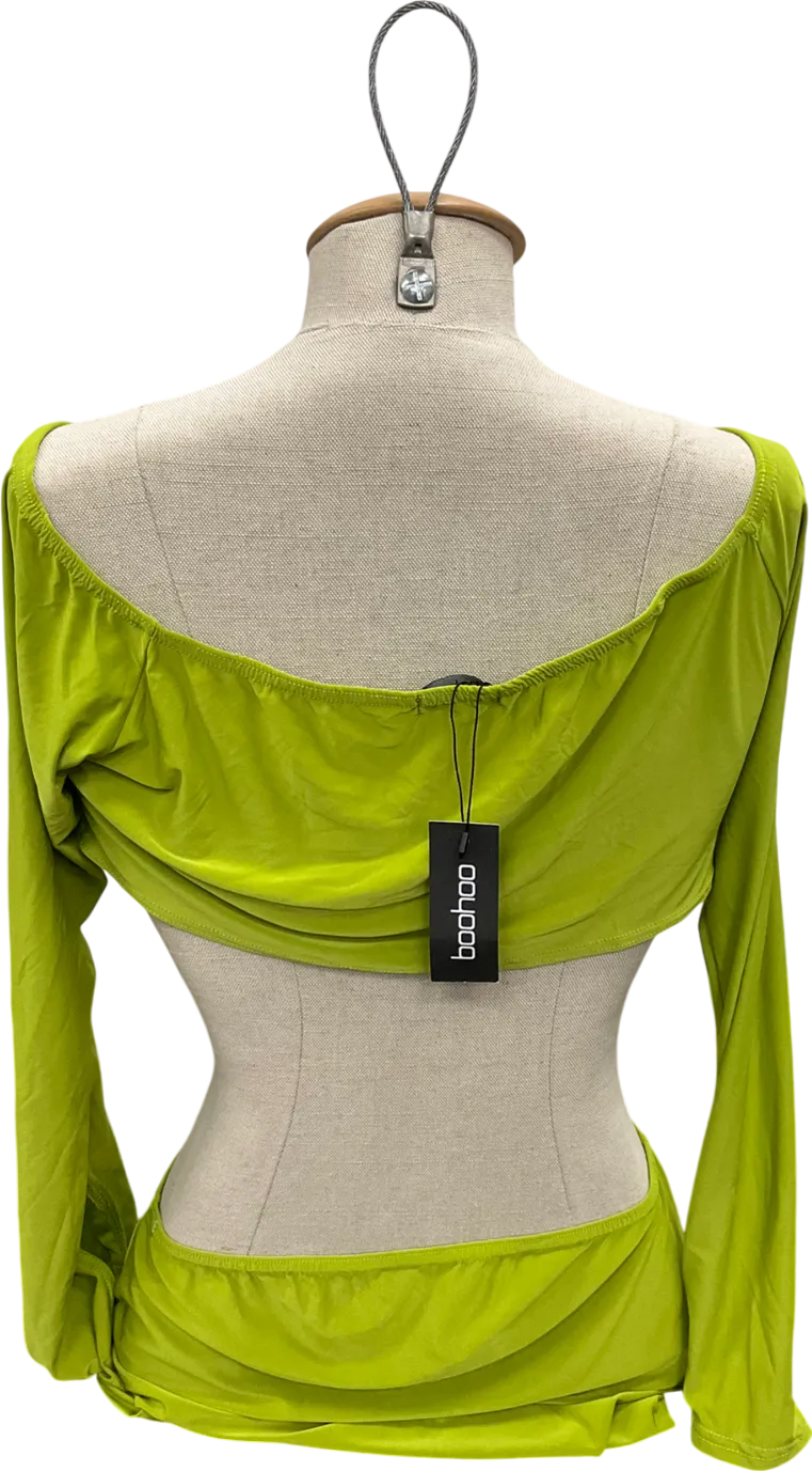 boohoo Green Molly Smith Cut Out Trim Detail Maxi Dress UK 14