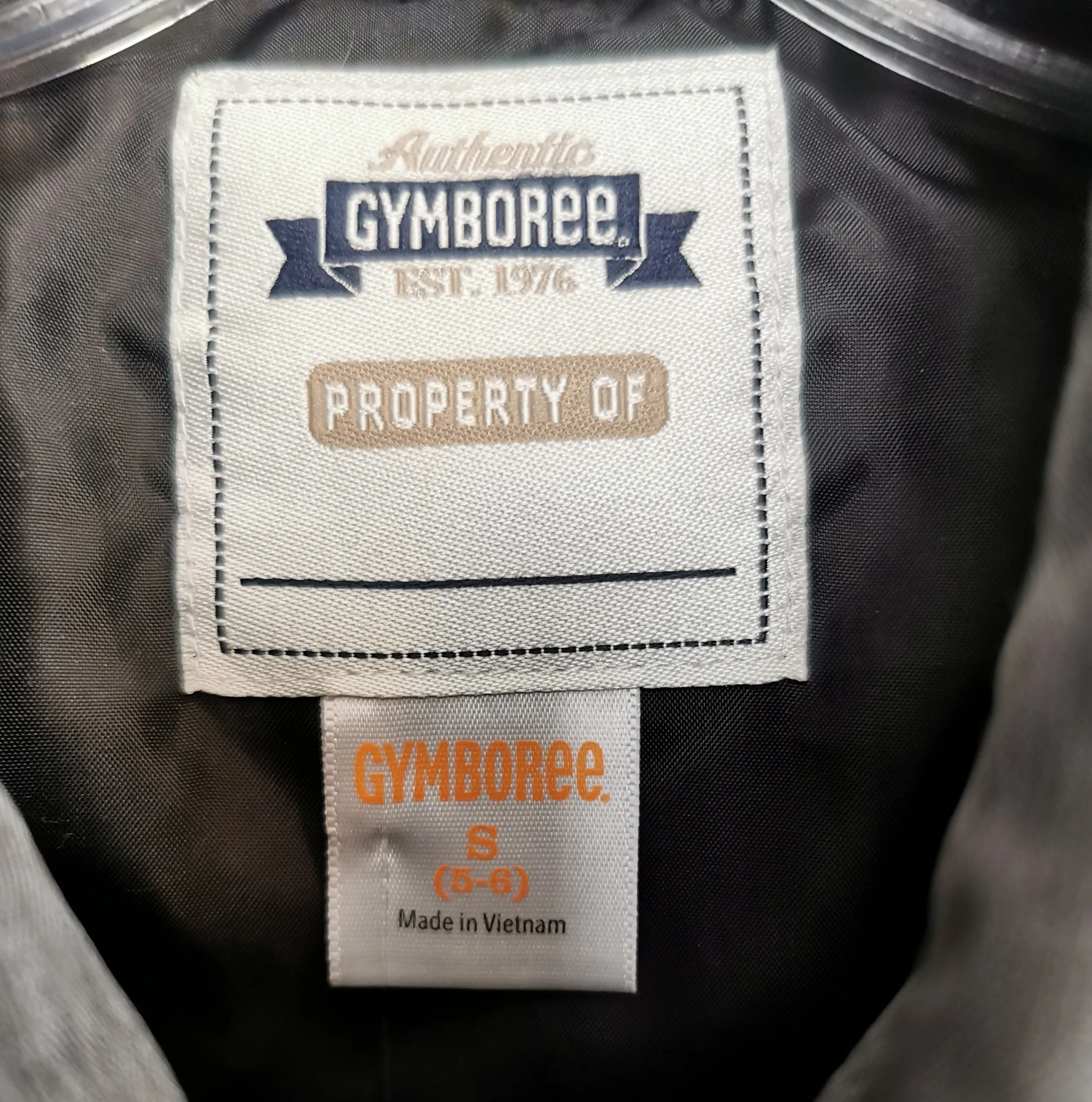 BOY SIZE SMALL (5/6 YEARS) - GYMBOREE Grey Quilted Button Down Jacket NWT B40