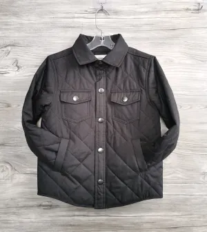 BOY SIZE SMALL (5/6 YEARS) - GYMBOREE Grey Quilted Button Down Jacket NWT B40