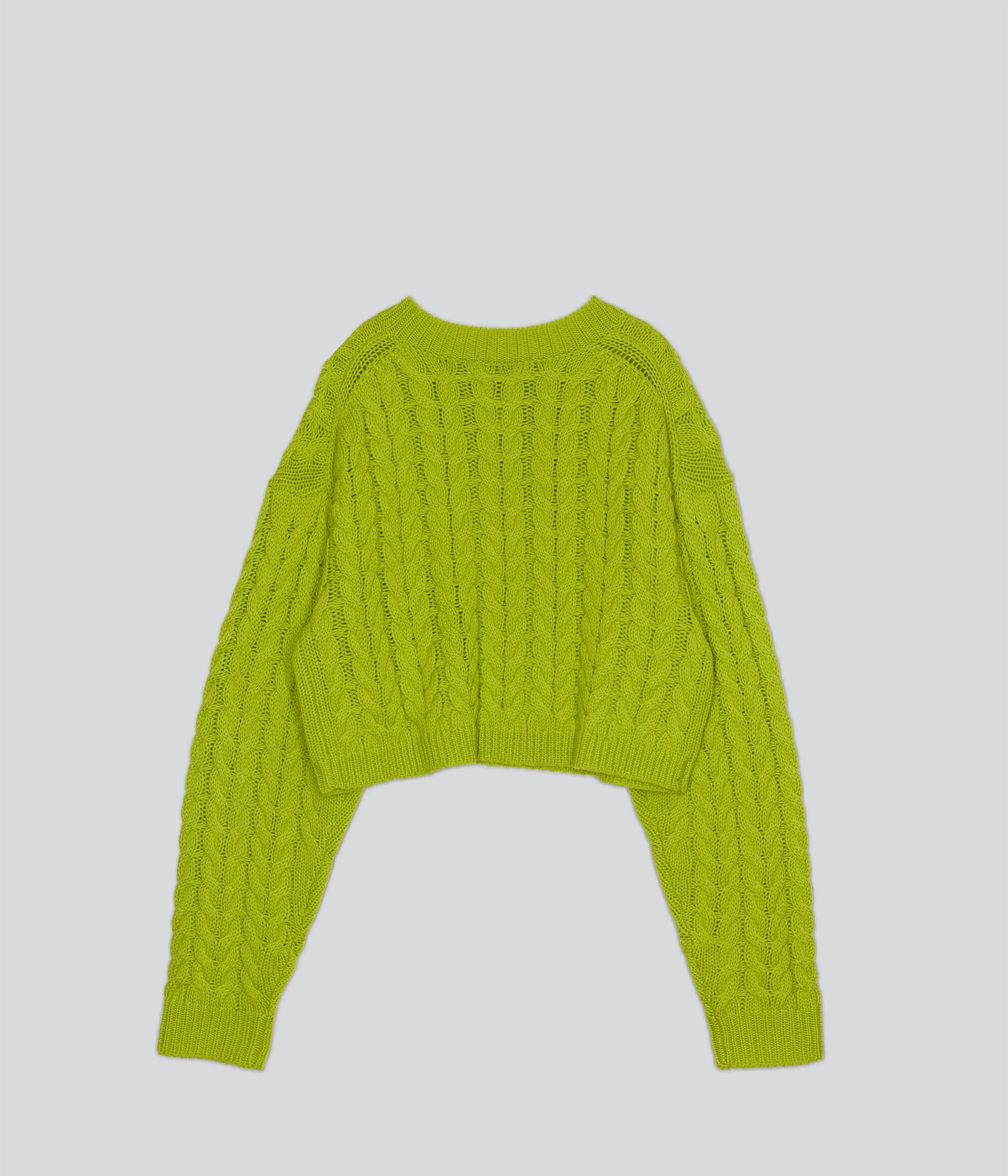Cable Sweater in Wasabi
