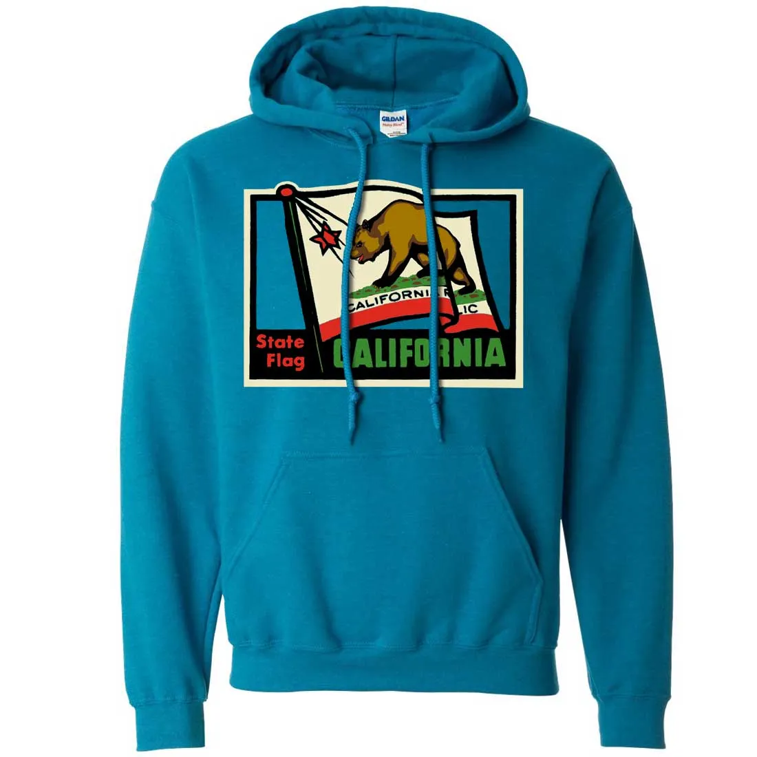 California Vintage State Flag Sweatshirt Hoodie