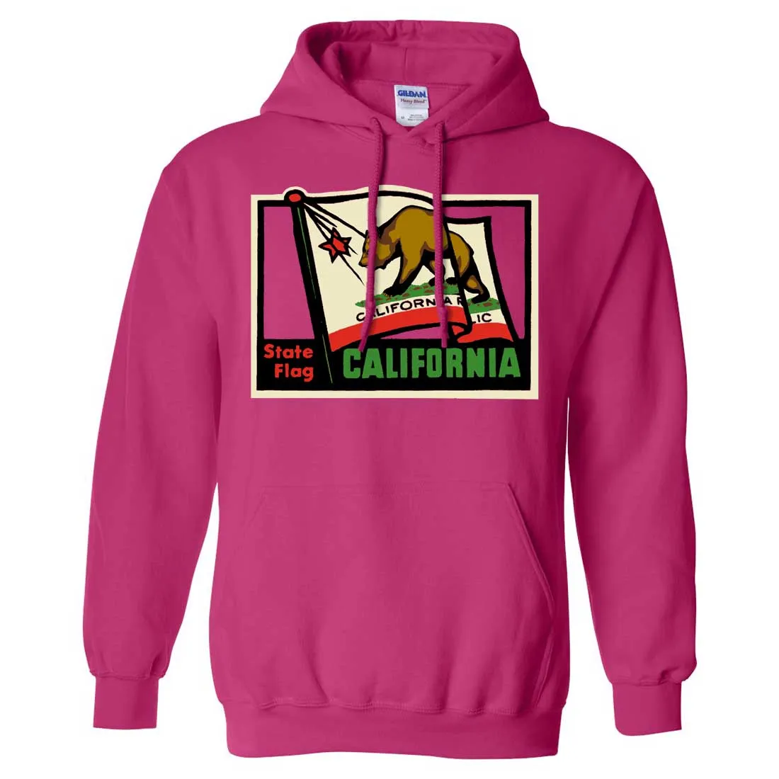 California Vintage State Flag Sweatshirt Hoodie