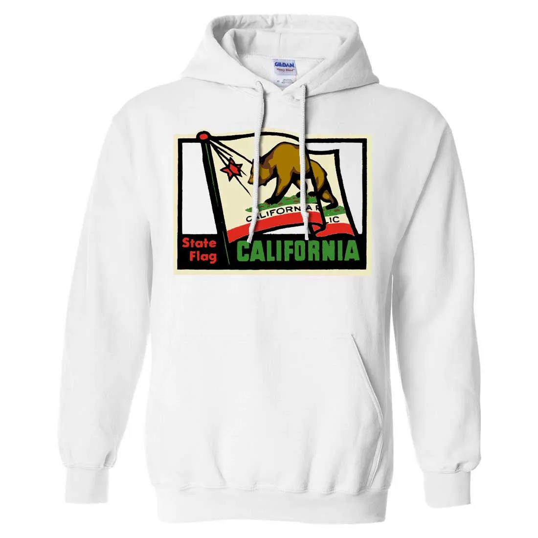 California Vintage State Flag Sweatshirt Hoodie