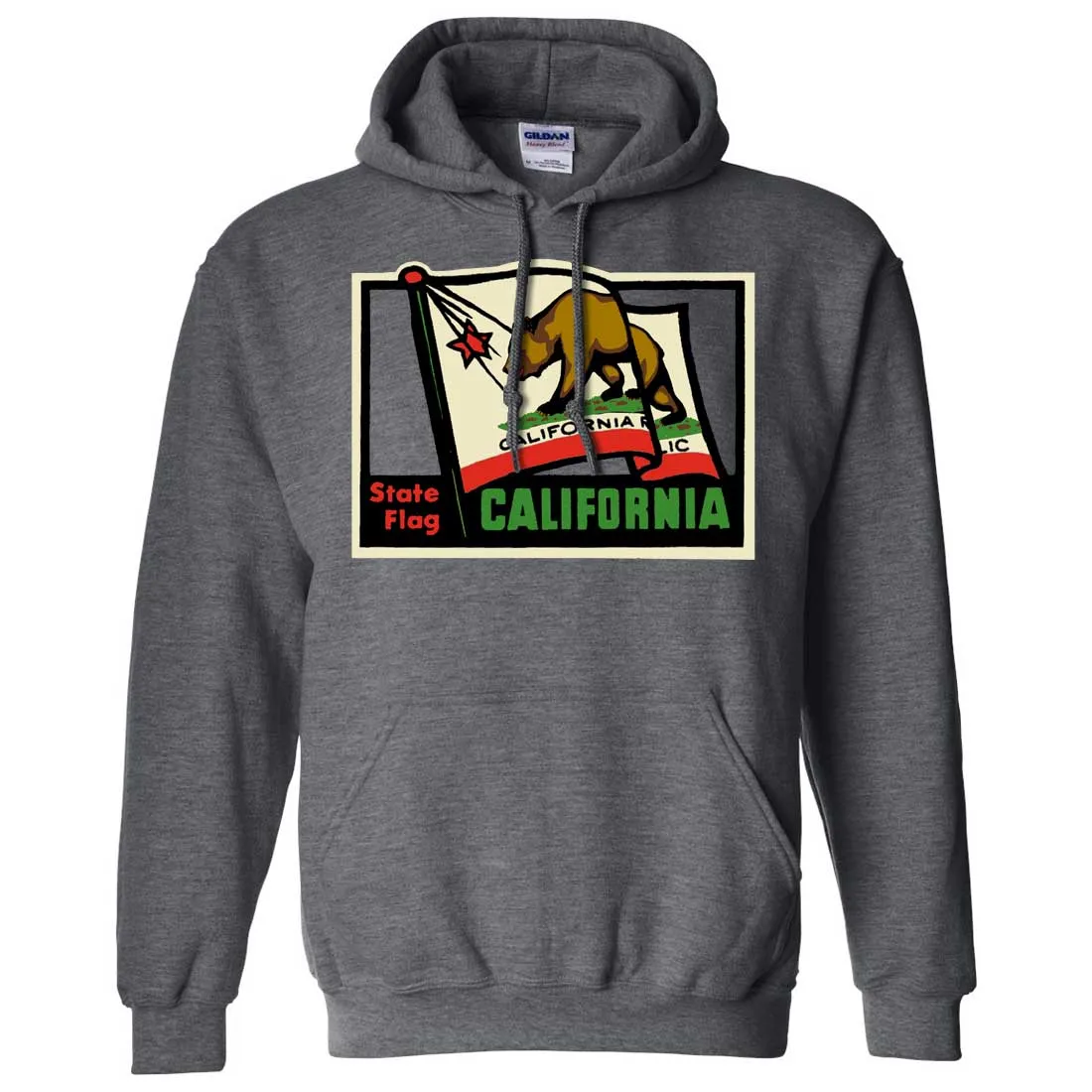 California Vintage State Flag Sweatshirt Hoodie