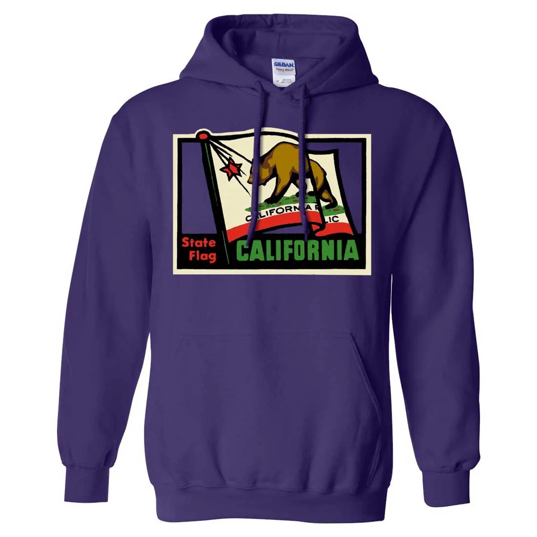 California Vintage State Flag Sweatshirt Hoodie